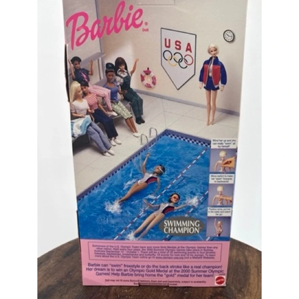Vintage NEW Mattel Barbie Swimming Champion USA Olympic Doll 1999 Sydney Y2k
